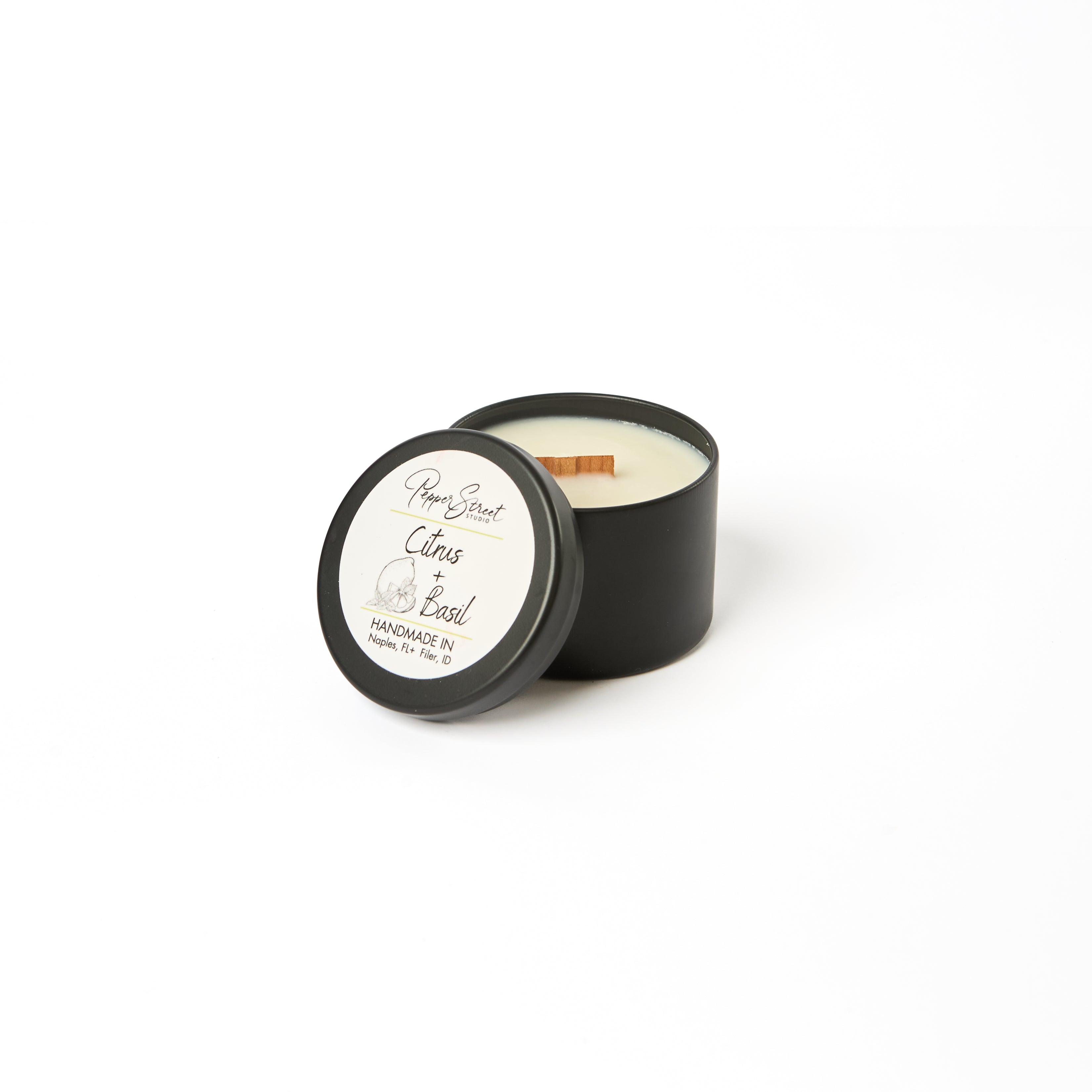 Citrus + Basil 4 oz Travel Candle