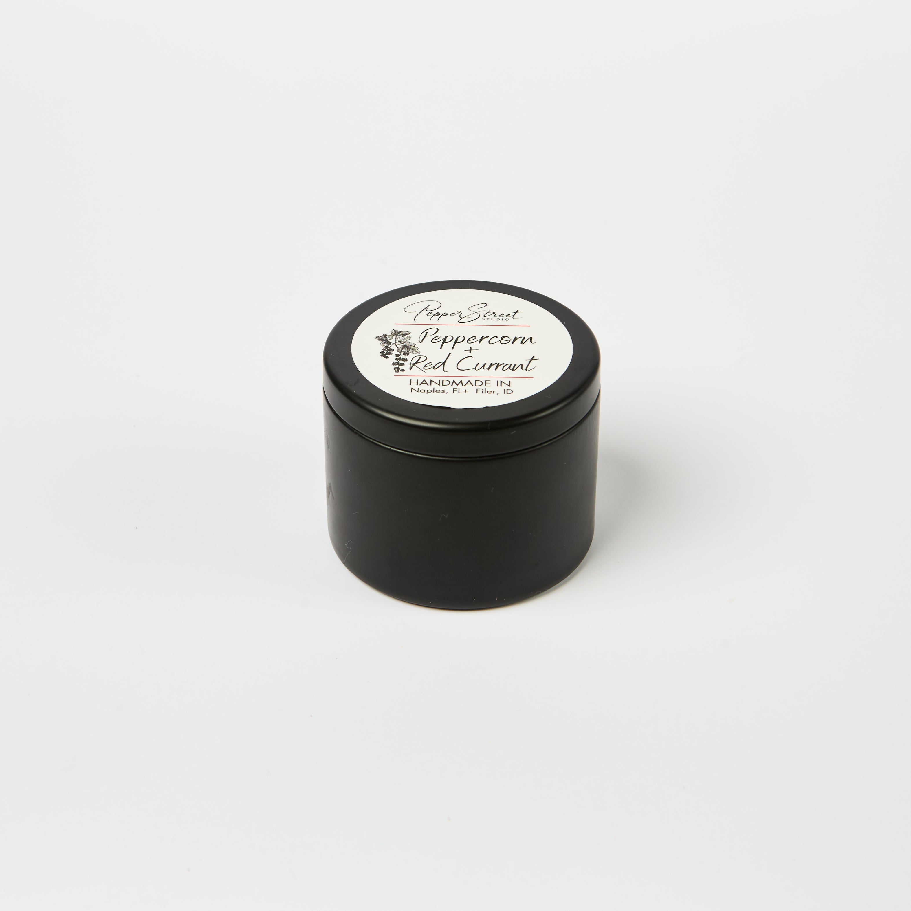 Peppercorn + Red Currant 4 oz Travel Candle