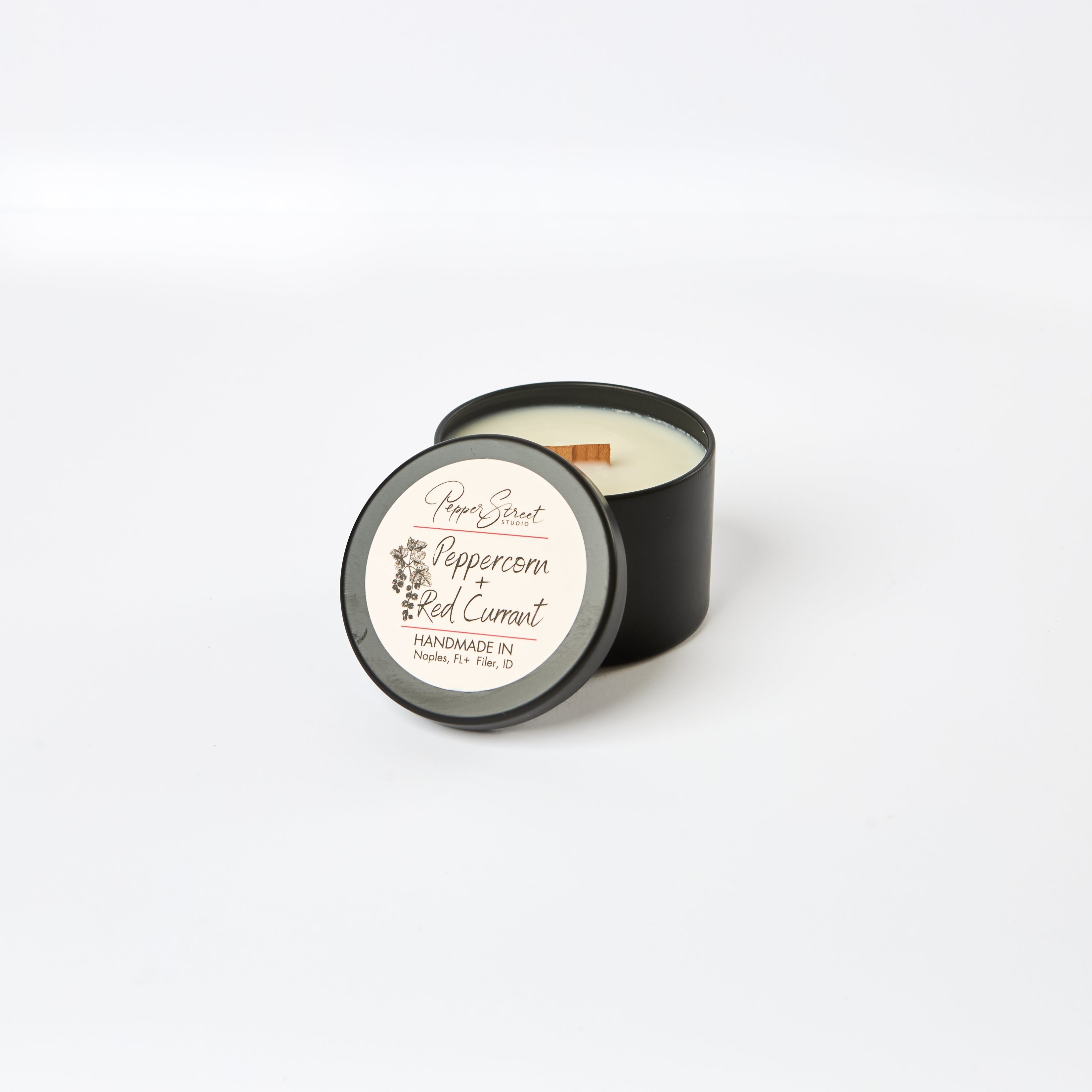 Peppercorn + Red Currant 4 oz Travel Candle