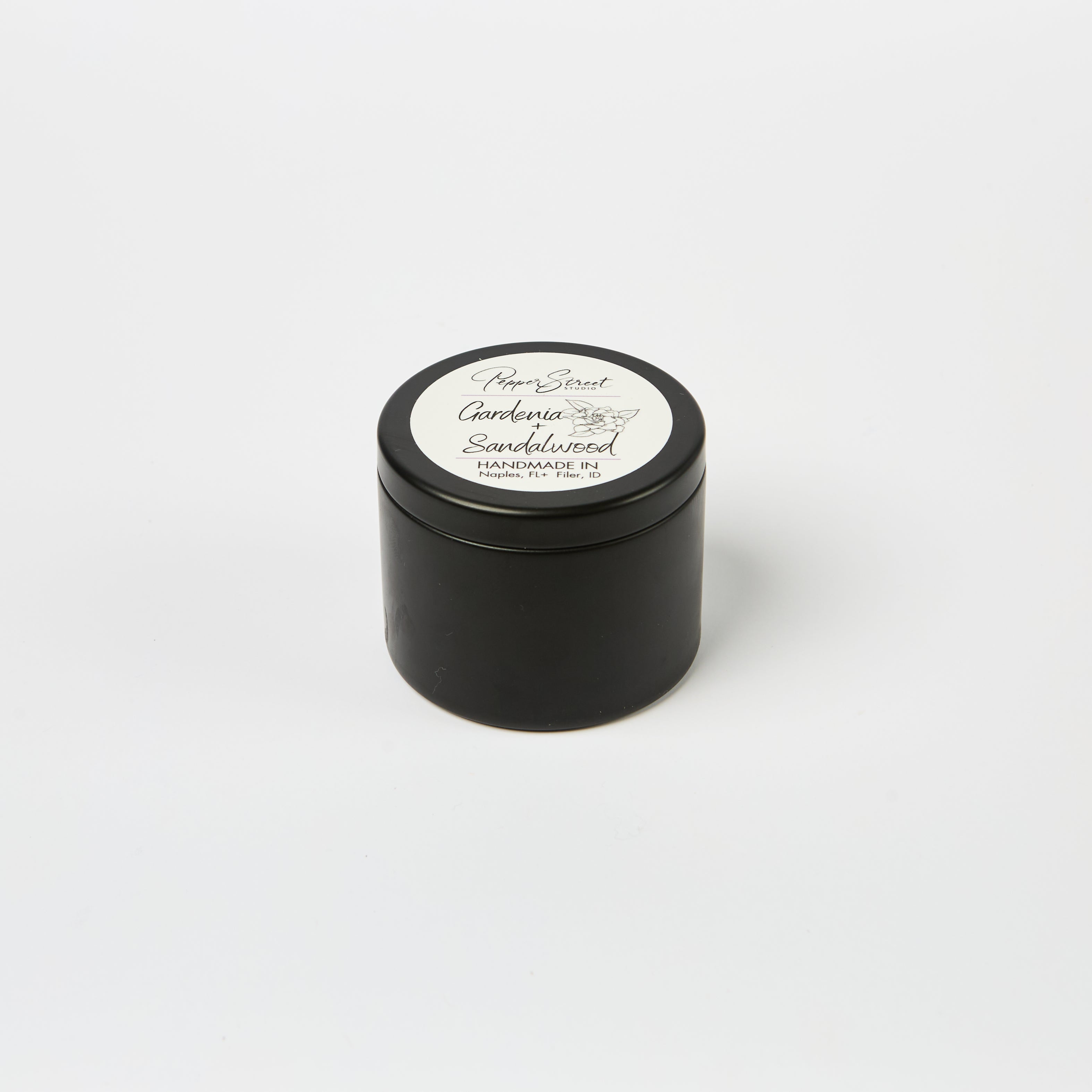 Gardenia + Sandalwood 4 oz Travel Candle