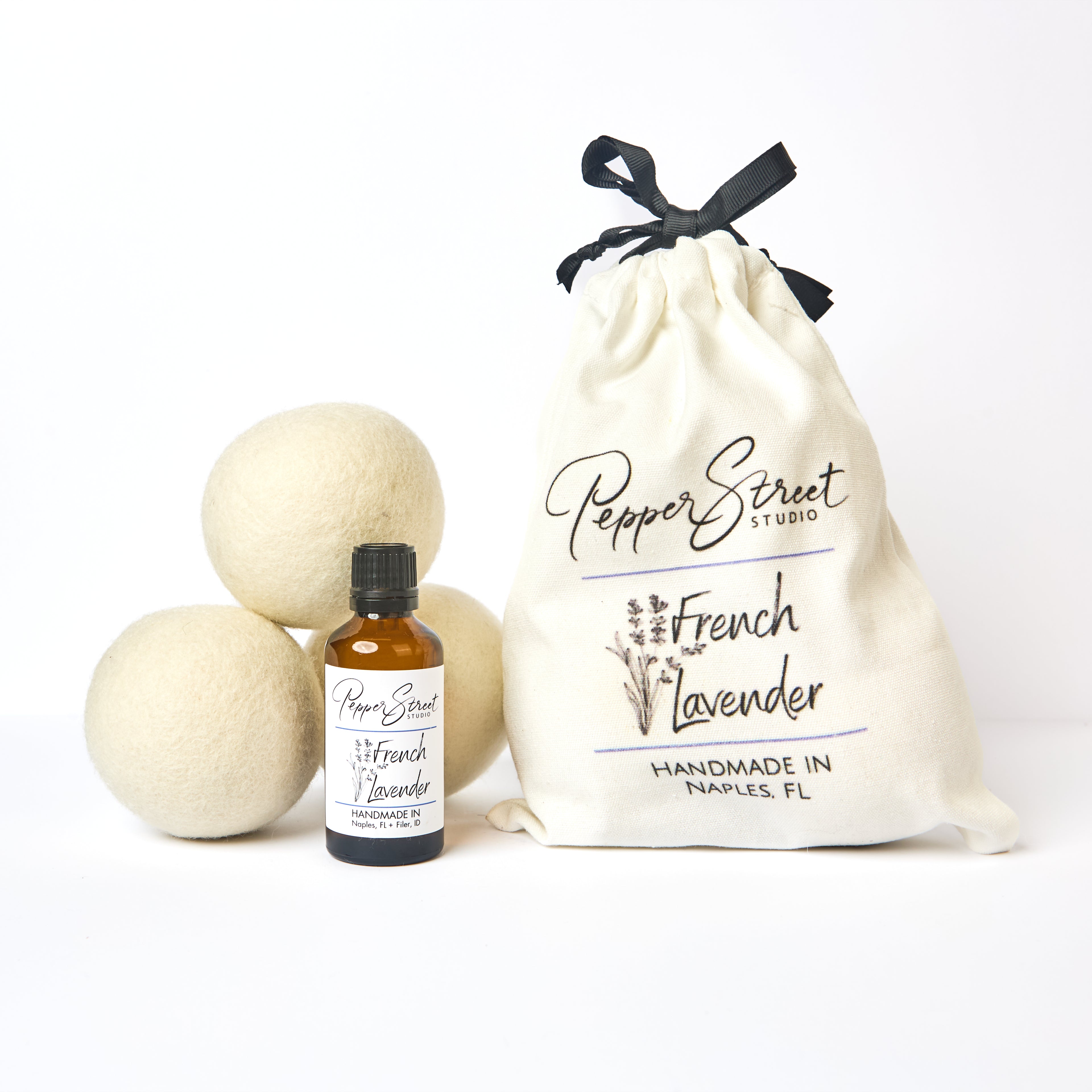 French Lavender Dryer Ball Laundry Kit