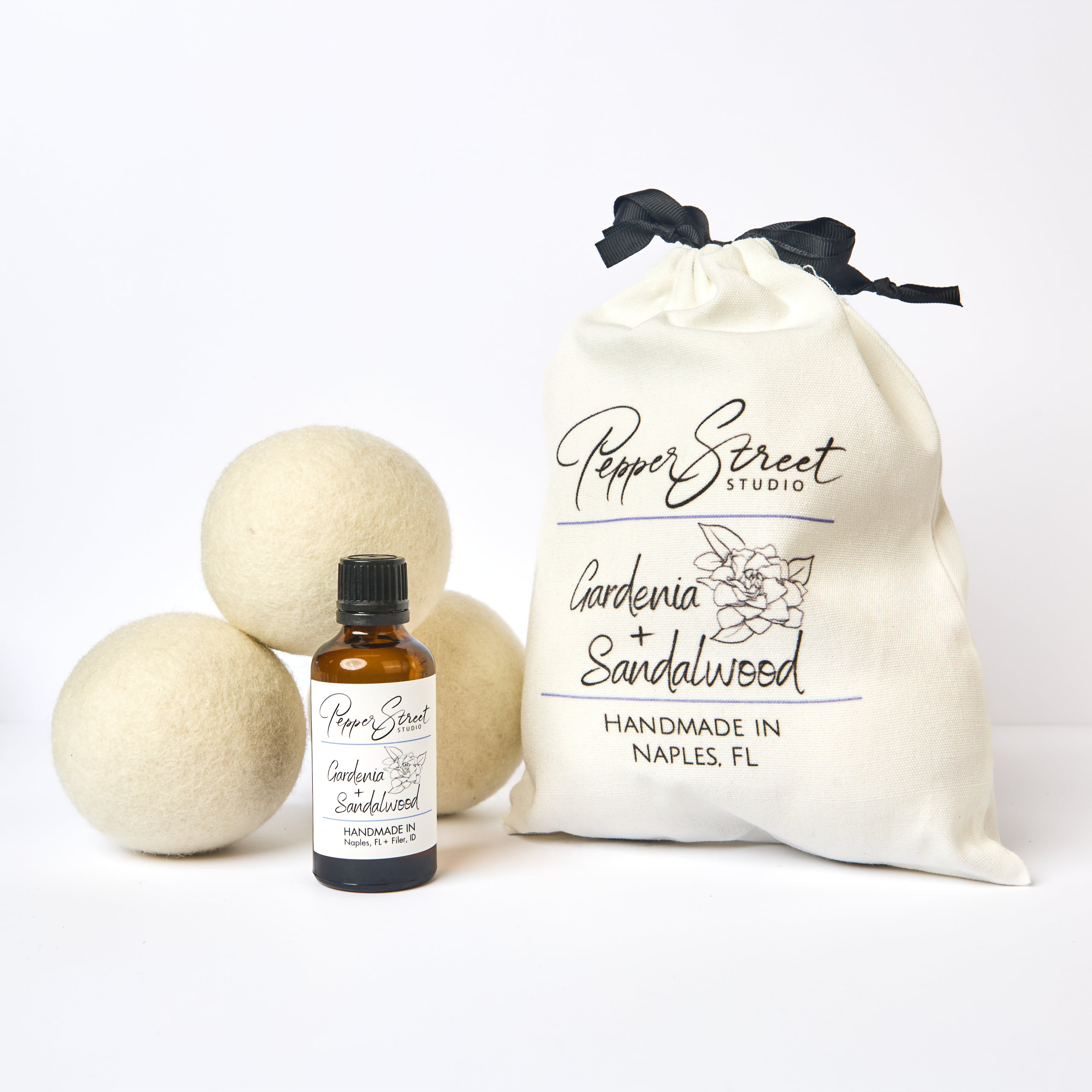 Gardenia + Sandalwood Dryer Ball Laundry Kits
